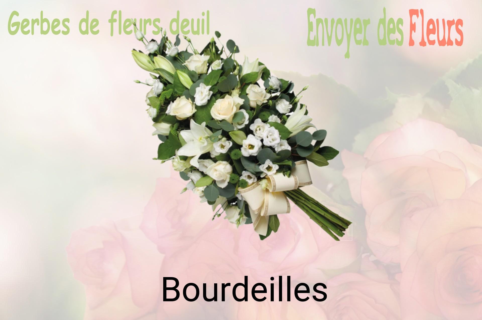 Gerbe de fleurs de deuil livrée à Bourdeilles
